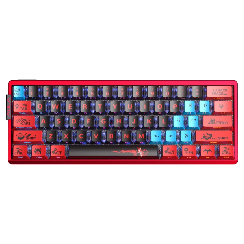Aula AG60 Max Alüminyum Manyetik Klavye Hall Effect Frostcore Switch 8000Hz RGB TKL Hot Swap Oyuncu Klavyesi Kırmızı - 1
