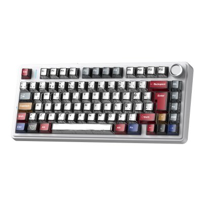 Aula F75 Mekanik RGB TKL GrayWood V4 Switch Kablosuz Makrolu Hot Swap Türkçe Q Klavye Comic - 9