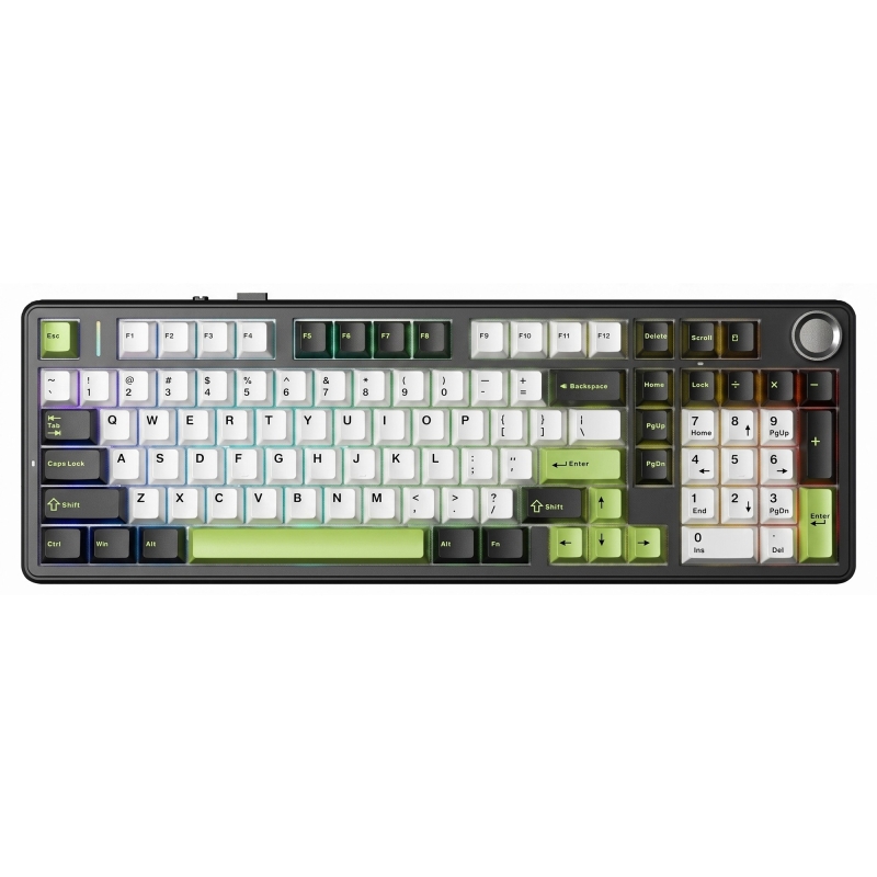 Aula F99 Pro 3 Modlu RGB Hot Swap Mekanik Star Vector Switch Kablosuz Makrolu Klavye Yeşil - 1