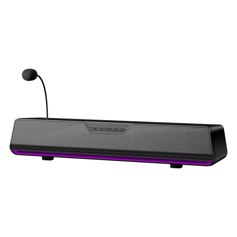 Aula GS6 PRO 10W RGB Bluetooth USB Kablolu Soundbar Hoparlör Player Özellikli Speaker Siyah - 1