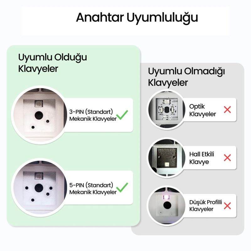 Aula Leobog Gray Wood V4 Lineer Mekanik Switch 100 Adet - 6