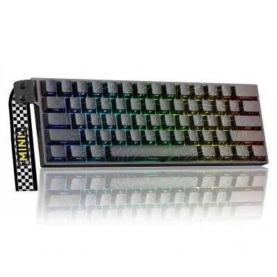 Aula Mini 60 He Max Hall Effect Manyetik Klavye Rapid Trigger Spiritcloud Switch 8000Hz RGB TKL Hot Swap Oyuncu Klavyesi Siyah - 9