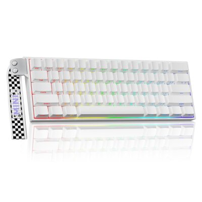 Aula Mini 60 He Pro Hall Effect Manyetik Klavye Rapid Trigger Mistcloud Switch 8000Hz RGB TKL Hot Swap Oyuncu Klavyesi Beyaz - 9