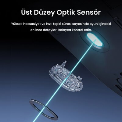 Aula S35 7200 DPI RGB Efektli Makrolu USB Kablolu Gaming Oyuncu Mouse Siyah - 3