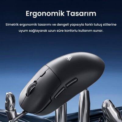 Aula S35 7200 DPI RGB Efektli Makrolu USB Kablolu Gaming Oyuncu Mouse Siyah - 7