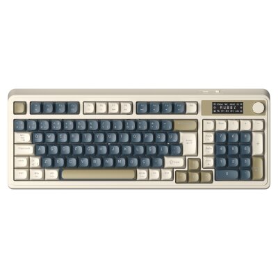 Aula S99 Pro Retro RGB Gaming 3 Modlu Bluetooth/2.4GHz/USB-C Kablosuz Makrolu Türkçe Q Klavye Lacivert - Aula
