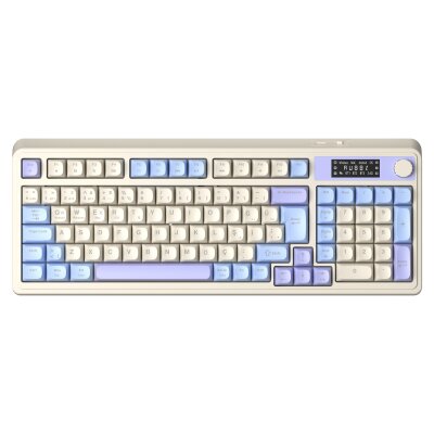 Aula S99 Pro Retro RGB Gaming 3 Modlu Bluetooth/2.4GHz/USB-C Kablosuz Makrolu Türkçe Q Klavye Mavi - Aula