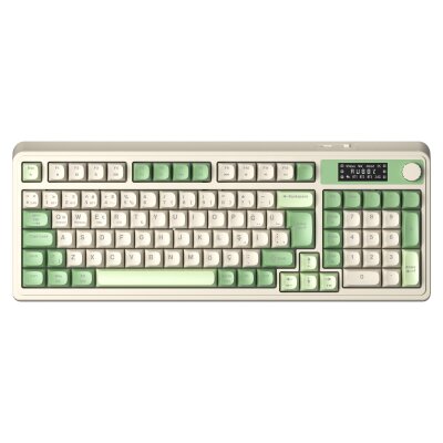 Aula S99 Pro Retro RGB Gaming 3 Modlu Bluetooth/2.4GHz/USB-C Kablosuz Makrolu Türkçe Q Klavye Yeşil - Aula
