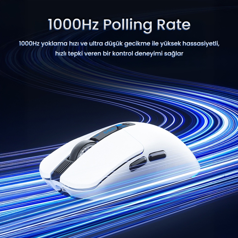 Aula SC590 Pro PAW3311 Sensör 20000 DPI 1000Hz Kablolu ve Kablosuz Gaming Oyuncu Mouse Siyah - 2