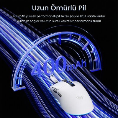 Aula SC590 Pro PAW3311 Sensör 20000 DPI 1000Hz Kablolu ve Kablosuz Gaming Oyuncu Mouse Siyah - 6