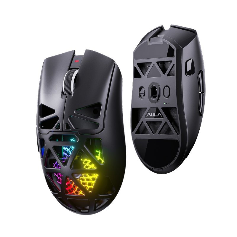 Aula SC620 PAW3311 Sensör 12000 DPI 1000Hz Kablolu ve Kablosuz Gaming Oyuncu Mouse Siyah - 1