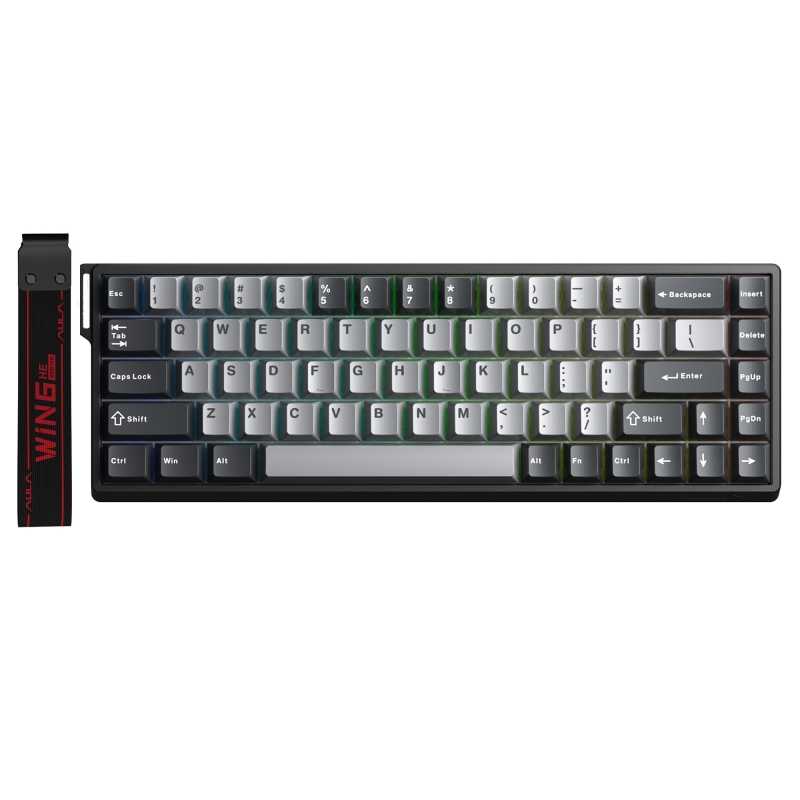 Aula Win68 He Pro Manyetik Klavye Rapid Trigger Xingyi Switch 8000Hz RGB TKL Hot Swap Oyuncu Klavyesi Gri - 1