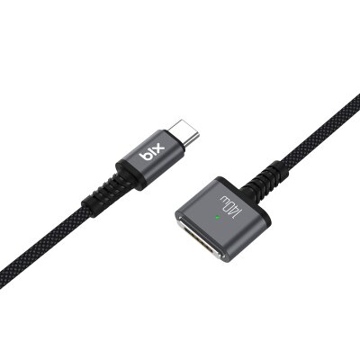 Bix BXM3C 140W Type-C Magsafe 3 Macbook Pro 13″ 14″ 16″ M1 M2 M3 M4 M5 Uyumlu Manyetik Örgülü Şarj Kablosu 2 Metre - 8