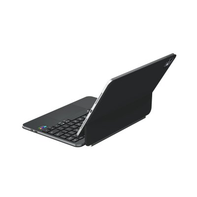 Bix IK01 İpad Air İpad Pro İçin Manyetik Türkçe Q Bluetooth Klavyeli Kılıf 7 Renk Aydınlatmalı Çoklu Dokunmatik Touchpad Siyah - 3