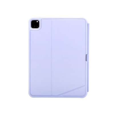 Bix IK02 Manyetik Ayrılabilir iPad için Touchpad’li Klavye Kılıfı Bluetooth 6.0 Type-C Şarjlı 7 Renk Aydınlatmalı Stant Özellikli Tablet Klavye Kılıfı Mor - 3
