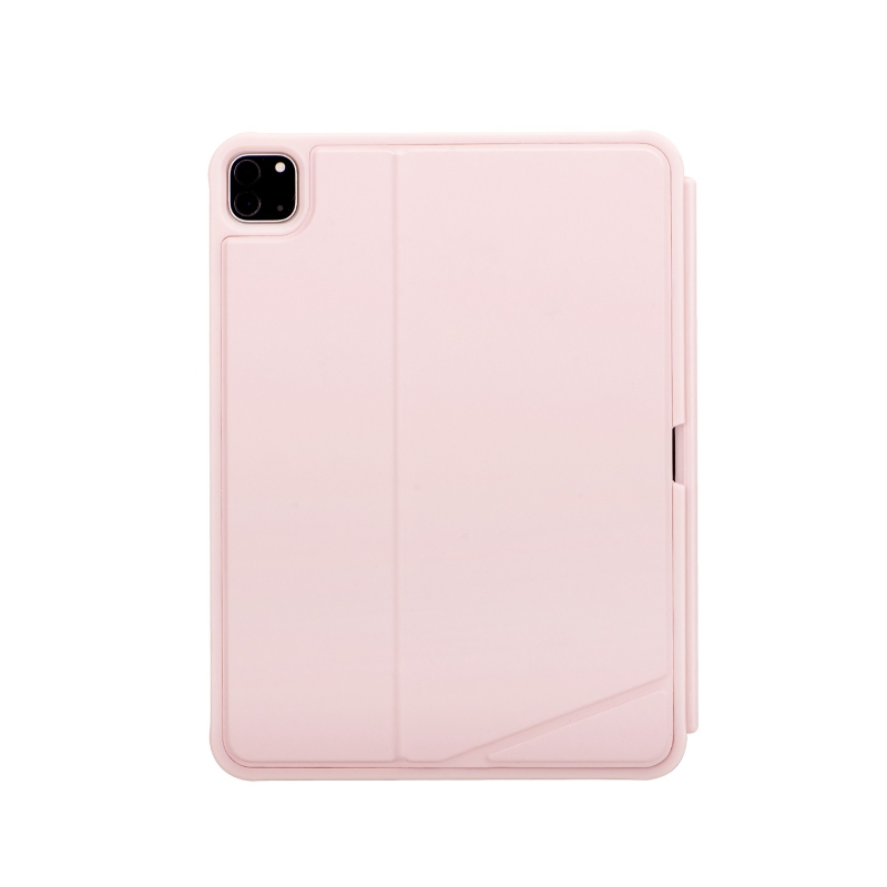 Bix IK02 Manyetik Ayrılabilir iPad için Touchpad’li Klavye Kılıfı Bluetooth 6.0 Type-C Şarjlı 7 Renk Aydınlatmalı Stant Özellikli Tablet Klavye Kılıfı Pembe - 3