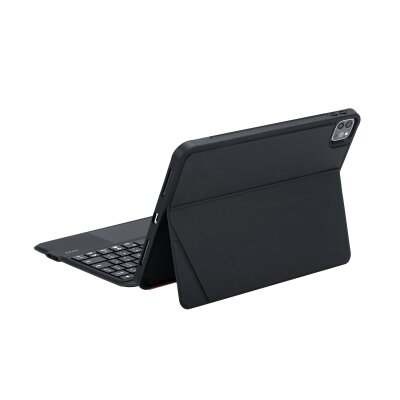 Bix IK02 Manyetik Ayrılabilir iPad için Touchpad’li Klavye Kılıfı Bluetooth 6.0 Type-C Şarjlı 7 Renk Aydınlatmalı Stant Özellikli Tablet Klavye Kılıfı Siyah - 2