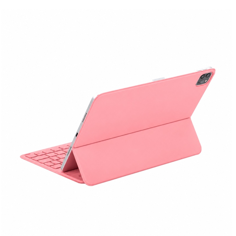 Bix IK04 Manyetik İpad Klavyeli Kılıf Bluetooth 5.3 Türkçe Q Klavye Değiştirilebilir Pilli Ultra İnce Çok Açılı Standlı Pembe - 12