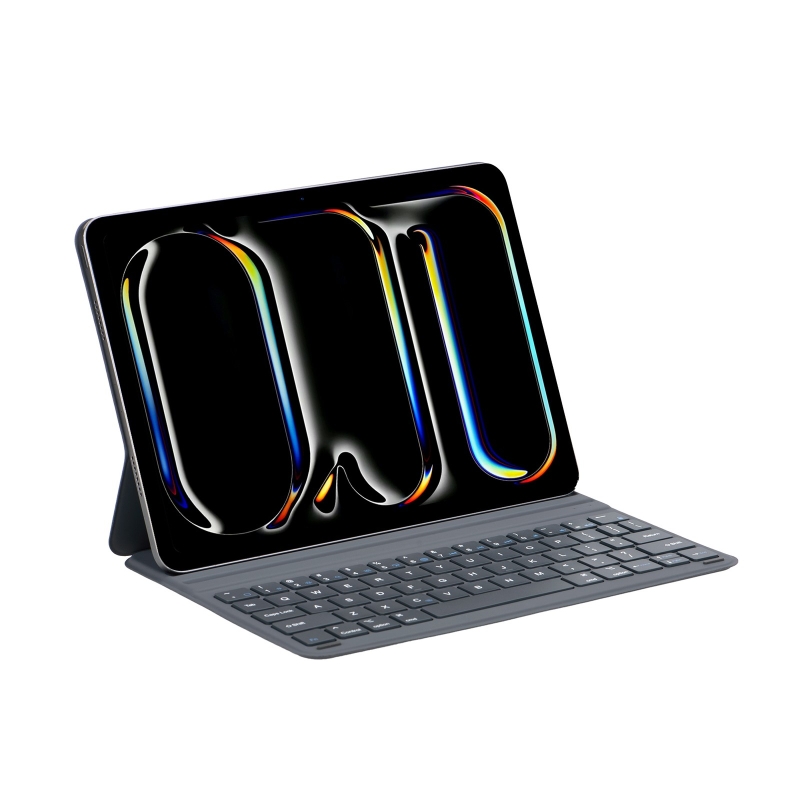 Bix IK05 Manyetik İpad Klavyeli Kılıf Bluetooth 5.3 Türkçe Q Klavye Değiştirilebilir Pilli Ultra İnce Çok Açılı Standlı Gri - 1
