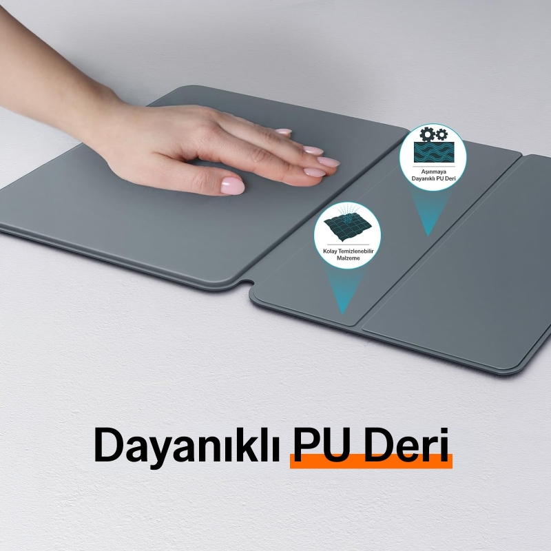Bix IK05 Manyetik İpad Klavyeli Kılıf Bluetooth 5.3 Türkçe Q Klavye Değiştirilebilir Pilli Ultra İnce Çok Açılı Standlı Mor - 6