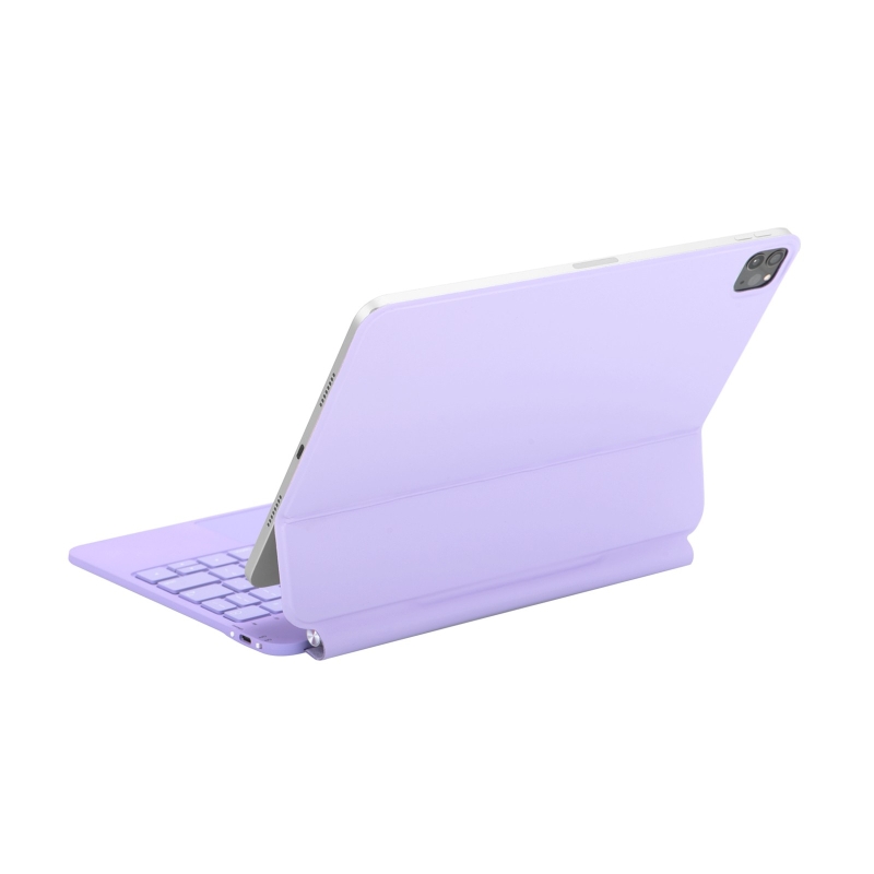 Bix IK06 Manyetik Bluetooth Klavyeli İpad Kılıfı, Dokunmatik Yüzeyli, 7 Renk Aydınlatmalı, İpad Air 10.9″/11″ İpad Pro 11″ Uyumlu Mor - 8