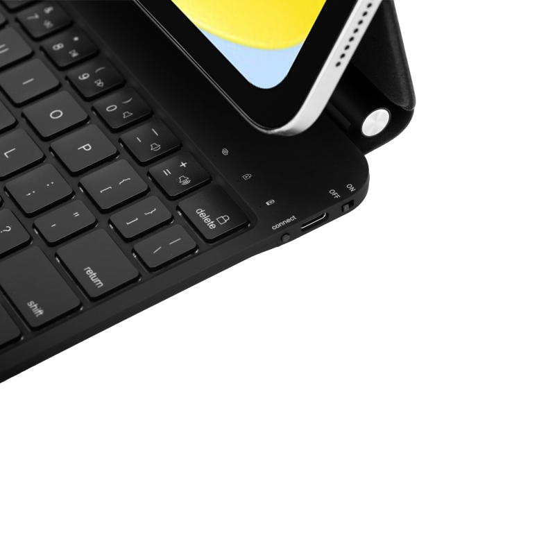 Bix IK07 Manyetik Bluetooth Klavyeli İpad Kılıfı Çoklu Dokunmatik Yüzeyli 7 Renk Aydınlatmalı İnce Tasarım İpad10. Nesil İpad 11 A16 Uyumlu Siyah - 9