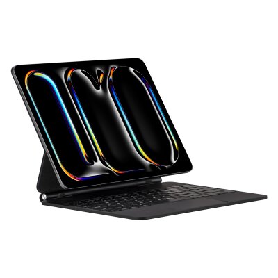 Bix IK08 Manyetik Bluetooth Klavyeli İpad Kılıfı Çoklu Dokunmatik Yüzeyli 3 Kademeli Arka Aydınlatmalı İpad Air İpad Pro Uyumlu Siyah - Bix