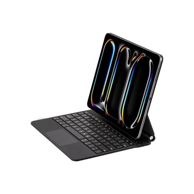 Bix IK08 Manyetik Bluetooth Klavyeli İpad Kılıfı Çoklu Dokunmatik Yüzeyli 3 Kademeli Arka Aydınlatmalı İpad Air İpad Pro Uyumlu Siyah - 12