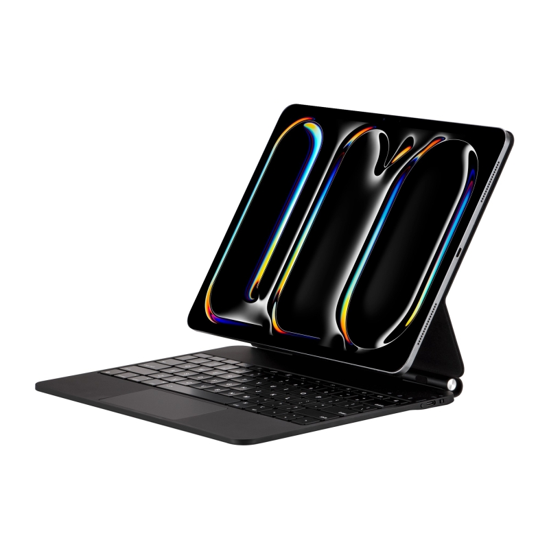Bix IK08P Manyetik Bluetooth Klavyeli İpad Kılıfı Çoklu Dokunmatik Yüzeyli 3 Kademeli Arka Aydınlatmalı iPad Pro Uyumlu Siyah - 10