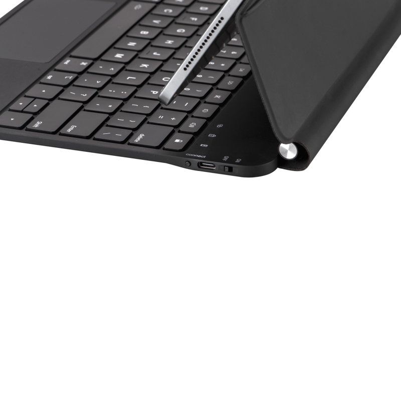 Bix IK08P Manyetik Bluetooth Klavyeli İpad Kılıfı Çoklu Dokunmatik Yüzeyli 3 Kademeli Arka Aydınlatmalı iPad Pro Uyumlu Siyah - 13