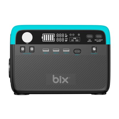 Bix PS60K 300W Taşınabilir Güç İstasyonu 192Wh LiFePO4 Batarya AC/DC/USB Güneş Paneli Uyumlu Power Station - 8
