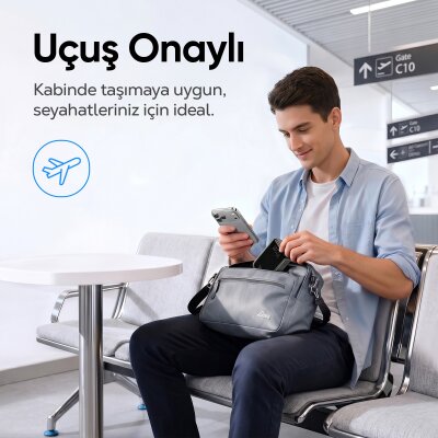 Juo 10000mAh 33W LED Watt Amper Göstergeli USB-A + Type-C Powerbank Taşınabilir Hızlı Şarj Cihazı - 6