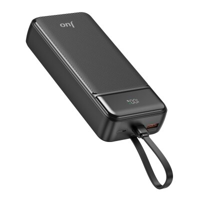 Juo 20000mAh 22.5W Led Ekranlı Lightning ve Type-C Kablolu Powerbank Taşınabilir Hızlı Şarj Cihazı Siyah - 7