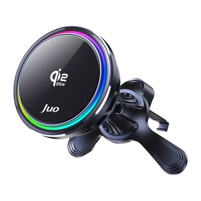 Juo 25W Qi2.2 MagSafe Uyumlu Manyetik Kablosuz Araç Şarj Cihazı Soğutucu Fanlı Havalandırma Izgarası Telefon Tutucu - Juo