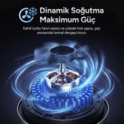 Juo 25W Qi2.2 MagSafe Uyumlu Manyetik Kablosuz Araç Şarj Cihazı Soğutucu Fanlı Havalandırma Izgarası Telefon Tutucu - 4