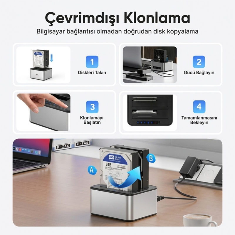 Juo JHD32 USB 3.0 Çift Yuvalı 2.5