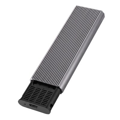 Juo JHD35 M.2 SATA ve NVMe SSD Dual Protocol Disk Kutusu Type-C USB 3.1 10Gbps Alüminyum 4TB Destekli Harici SSD Disk Kutusu - 6