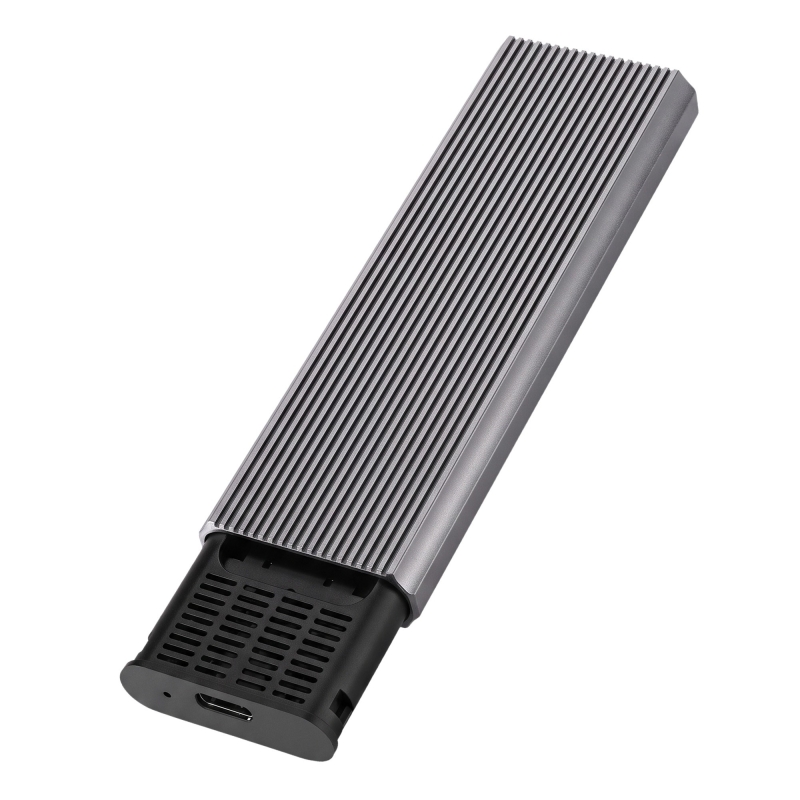 Juo JHD35 M.2 SATA ve NVMe SSD Dual Protocol Disk Kutusu Type-C USB 3.1 10Gbps Alüminyum 4TB Destekli Harici SSD Disk Kutusu - 6
