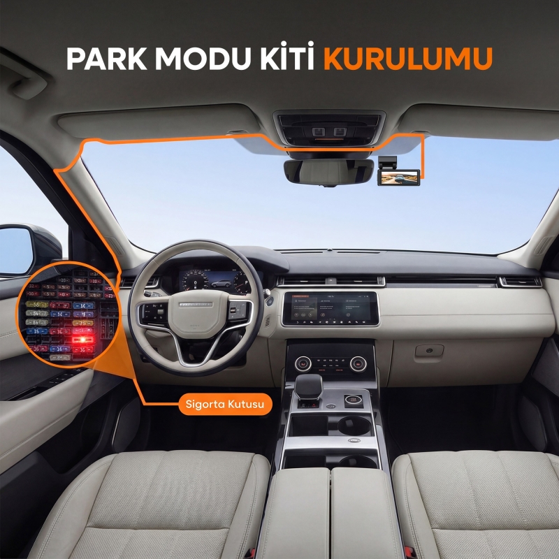 Juo JK1 Araç Kameraları İçin Type-C Park Modu Bağlantı Kiti - 3