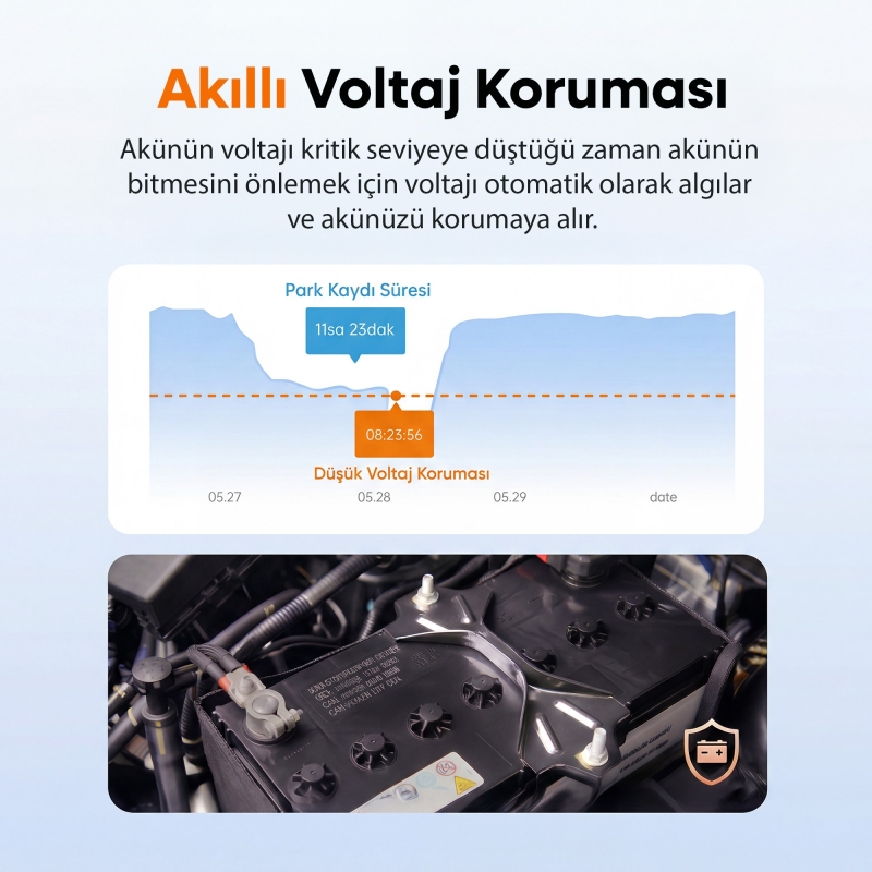 Juo JK1 Araç Kameraları İçin Type-C Park Modu Bağlantı Kiti - 5