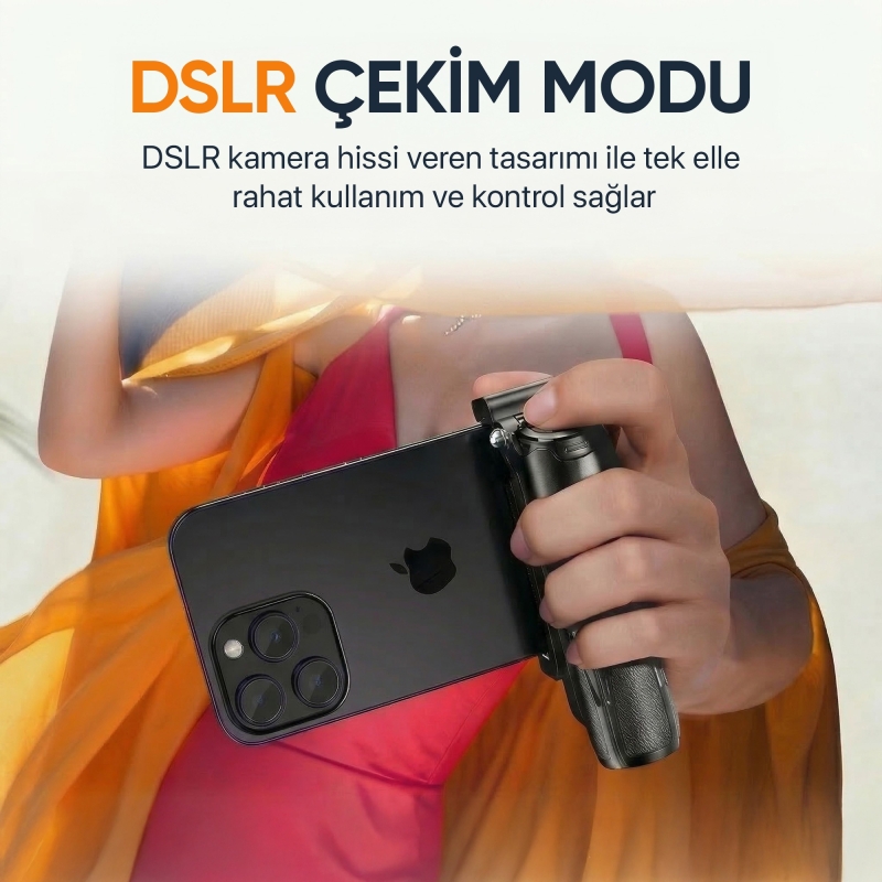 Juo JST20 Kumandalı Mini Tripod Monopod Selfie Çubuğu Android iPhone Uyumlu Beyaz - 8