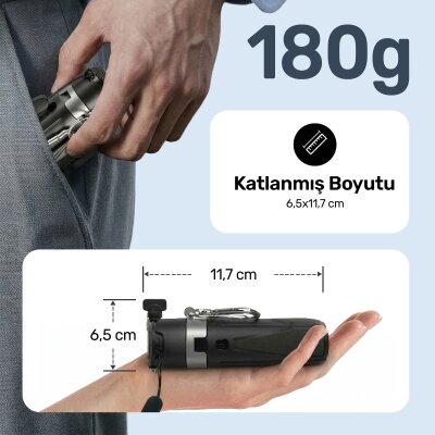 Juo JST30 Magsafe Manyetik Kumandalı Tripod Monopod Selfie Çubuğu Android iPhone Uyumlu Beyaz - 10