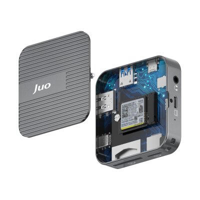 Juo MagSafe Uyumlu Type-C Hub 2230 NVMe SSD Kutusu 4K ProRes Kayıt 4K 60Hz HDMI PD 100W PD SD/microSD Kart Okuyucu AUX 10Gbps USB 3.2 Çoklayıcı Dönüştürücü - 8