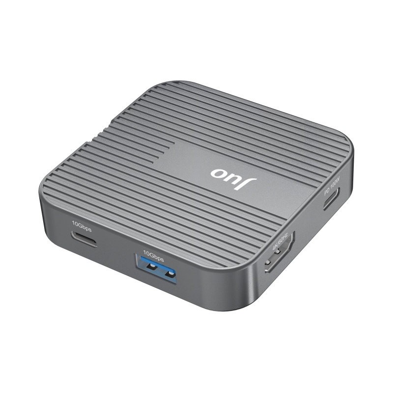 Juo MagSafe Uyumlu Type-C Hub 2230 NVMe SSD Kutusu 4K ProRes Kayıt 4K 60Hz HDMI PD 100W PD SD/microSD Kart Okuyucu AUX 10Gbps USB 3.2 Çoklayıcı Dönüştürücü - 9