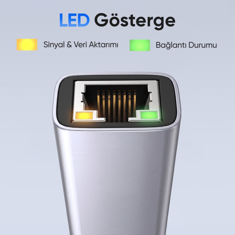 Juo Type-C ve USB-A 7 Portlu 3*USB-A 3*Type-C Gigabit Ethernet Dönüştürücü USB Çoklayıcı Hub - 6