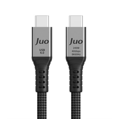 Juo USB 4.0 240W 40Gbps Thunderbolt 4 8K 60Hz USB-C Görüntü Aktarım ve Type-C Hızlı Şarj ve Data Kablosu 2 Metre - 4