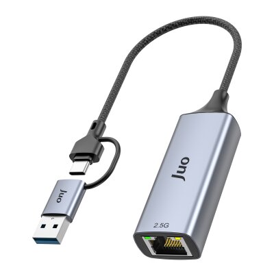 Juo USB-A ve Type-C Multiport 2500Mbps 2.5G Gigabit Ethernet Dönüştürücü Adaptör - Juo