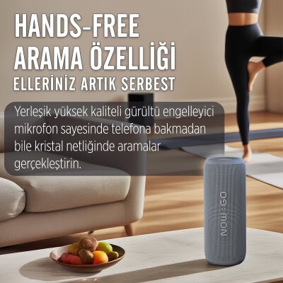 NowGo F6 20W RGB Speaker Su Geçirmez Taşınabilir Kablosuz Bluetooth Hoparlör Siyah - 11