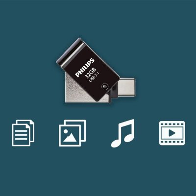Philips 32GB OTG Dual Drive Type-C ve USB Flash Bellek - 6