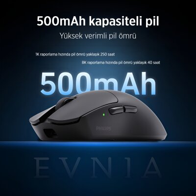 Philips Evnia SPK9718B Lightweight PAW3950 Sensör 36000 DPI 3 Modlu Gaming Oyuncu Mouse Beyaz - 7
